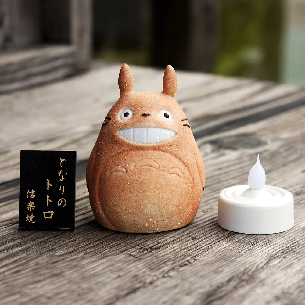 L231002 (預訂) 日本製 信樂燒「龍貓」LED 燭光擺設 ; TOTORO Semi-transparent ceramic sculpture with LED lighting