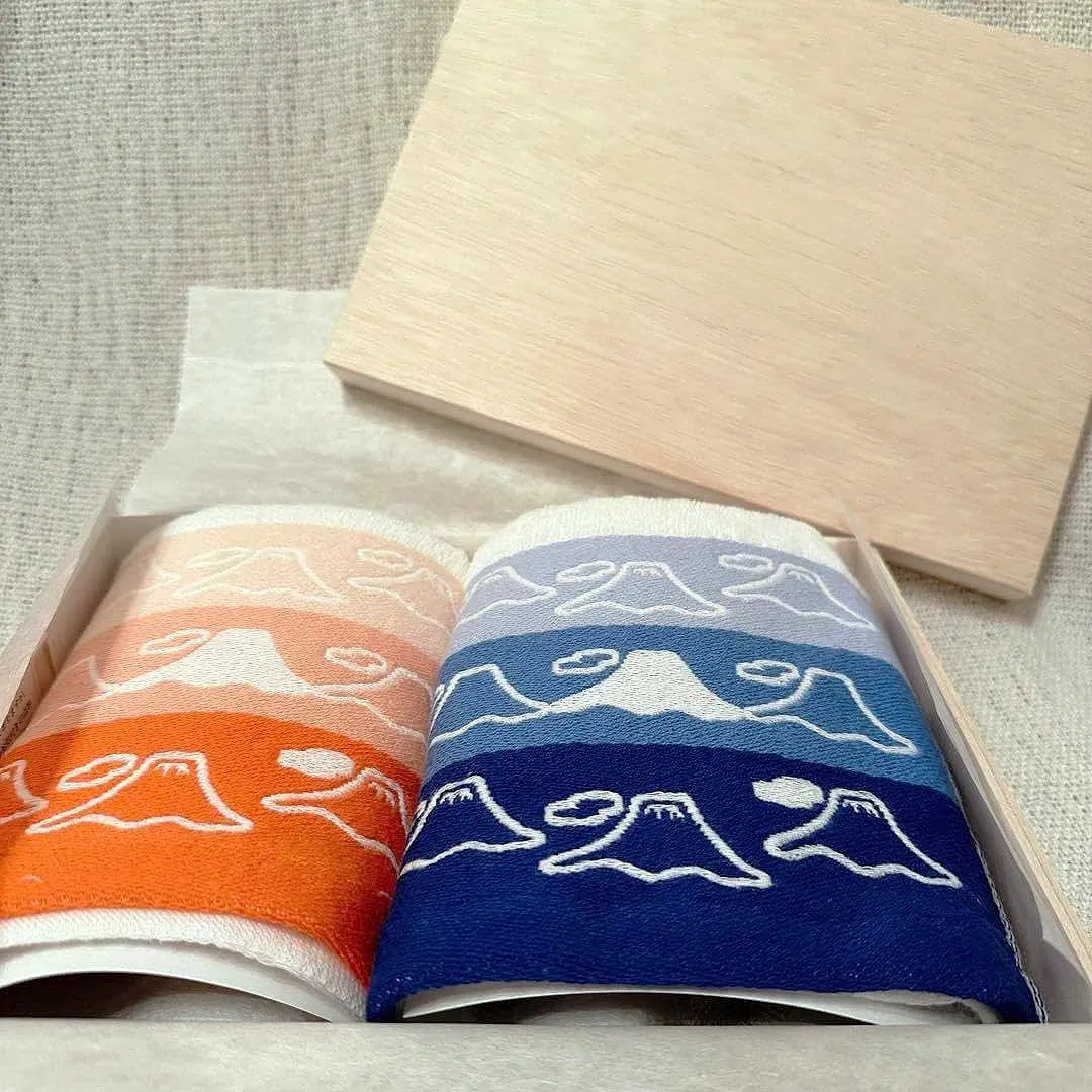 L240106 今治 海誓「富士」山盟情侶面巾套裝 ; Imabari love committment towel set in Mount Fuji design