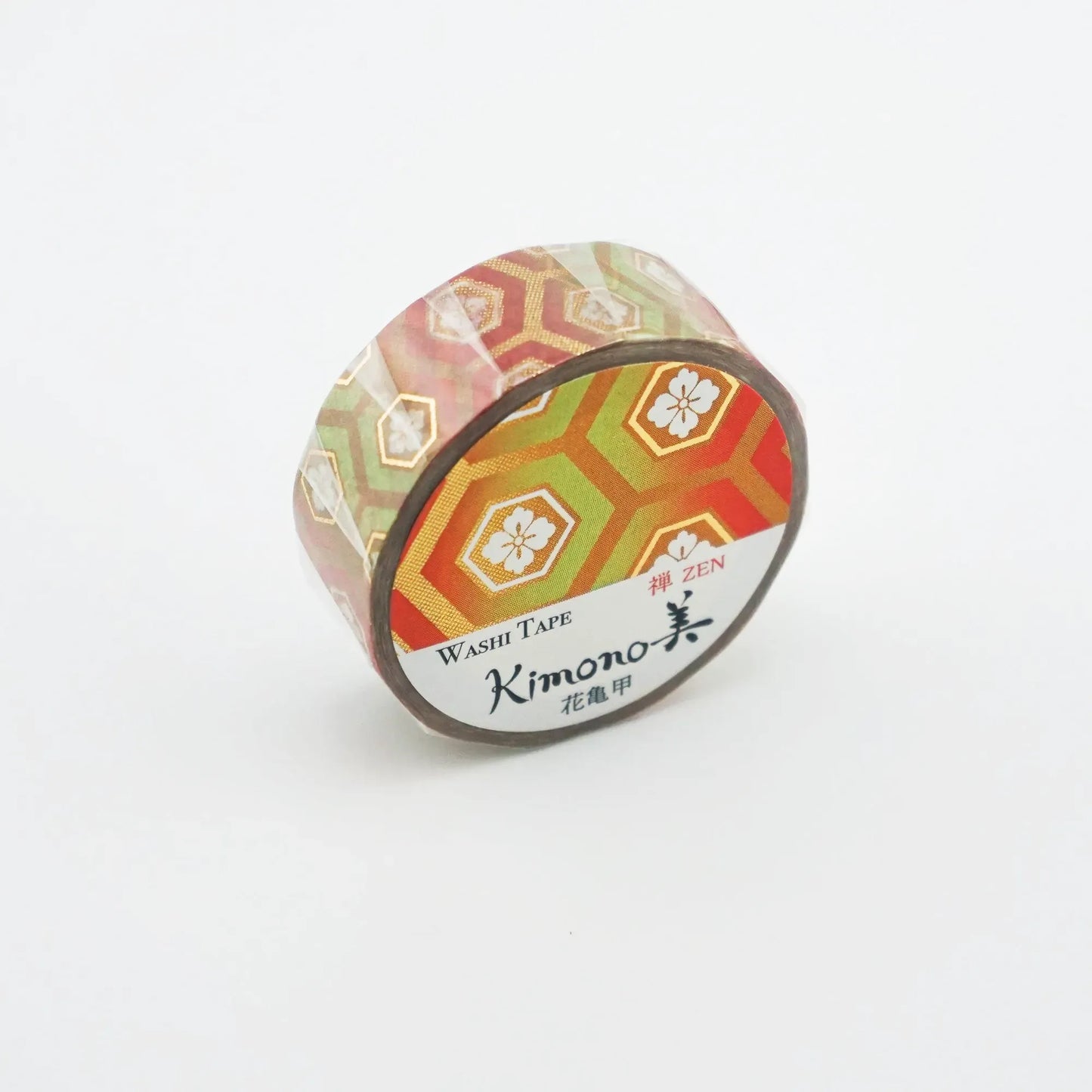 L2211-006 日本製 Kimono 美 ( 花亀甲 ) 和紙 Masking Tape