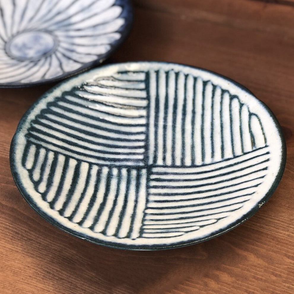 L2306-08 (預訂) 日本製 美濃燒 “令和粉引” 和風釉料碟子 ; Miyo-yaki dishes in traditional Japanese pattern