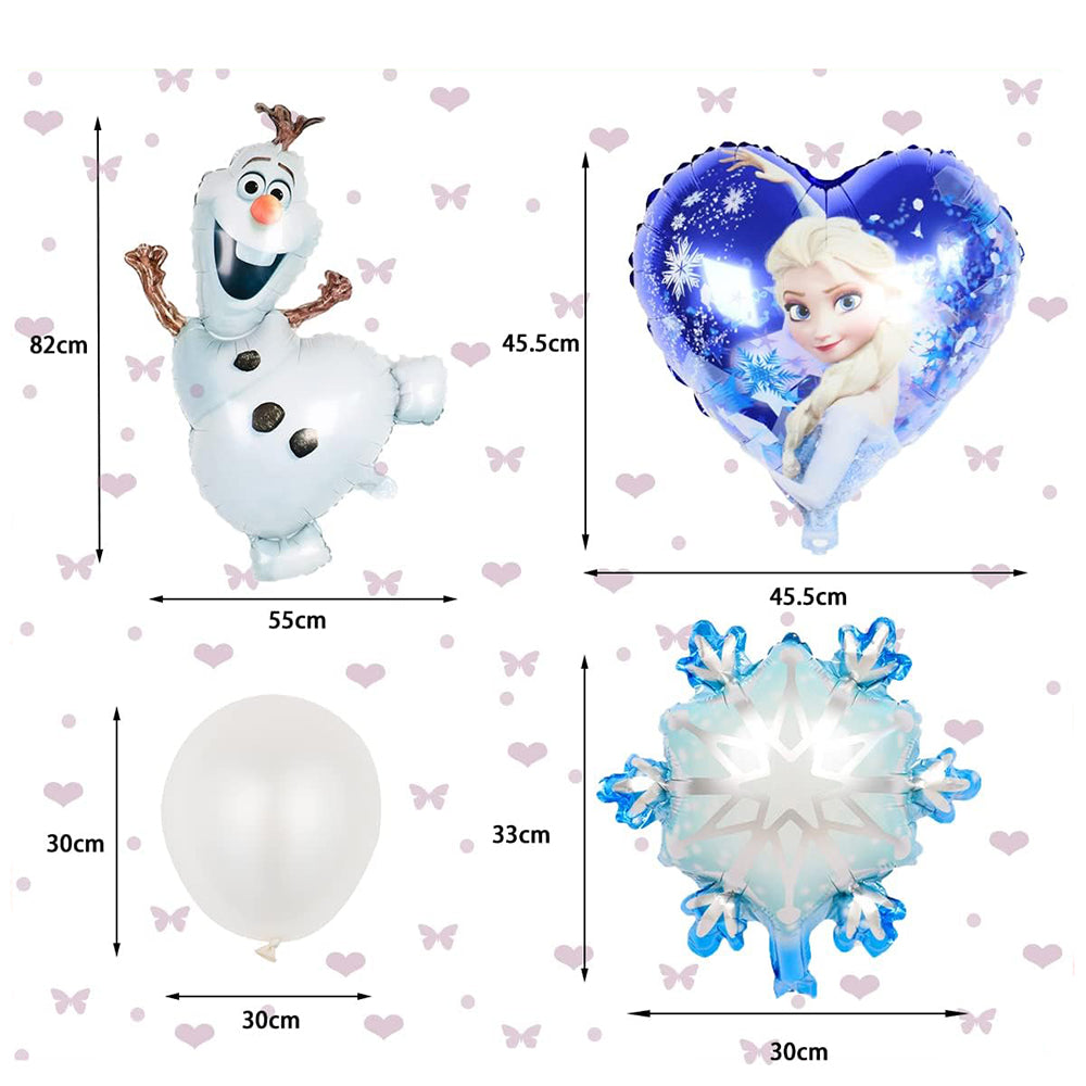 L2307-12 (預訂) 【冰雪奇緣 FROZEN】主題生日派對佈置氣球及裝飾套裝 ; Elsa@Frozen party balloons and decoration set