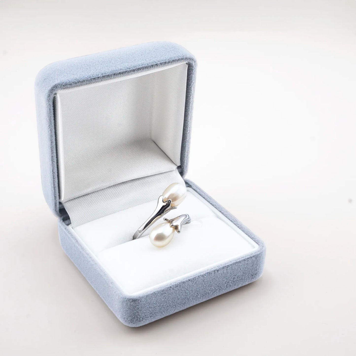 日本 AKOYA 米白淡水珍珠戒指 (7mm)