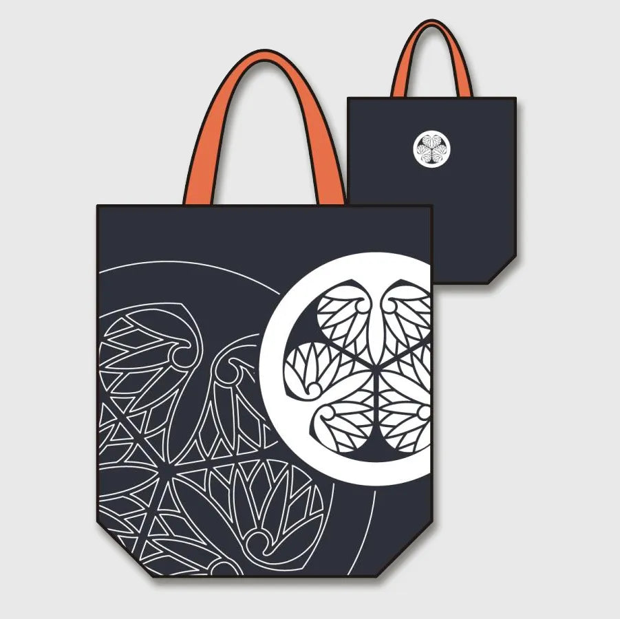 L230502 (預訂) 日本製 【織田信長/徳川家康】「倉敷武將家紋」牛仔布側揹袋;(Pre-order) Samurai family crest denim tote bag made in Kurashiki