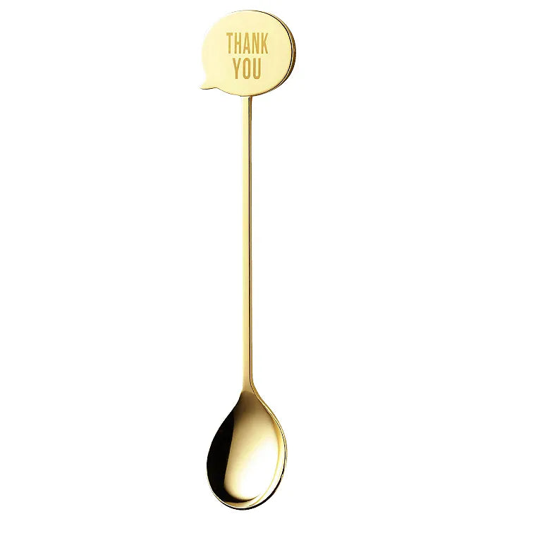 L230207 日本製「回禮」小匙羹 (金 / 銀色) ; "Thank you" quote silver/gold tea spoon (HK$40/pc)