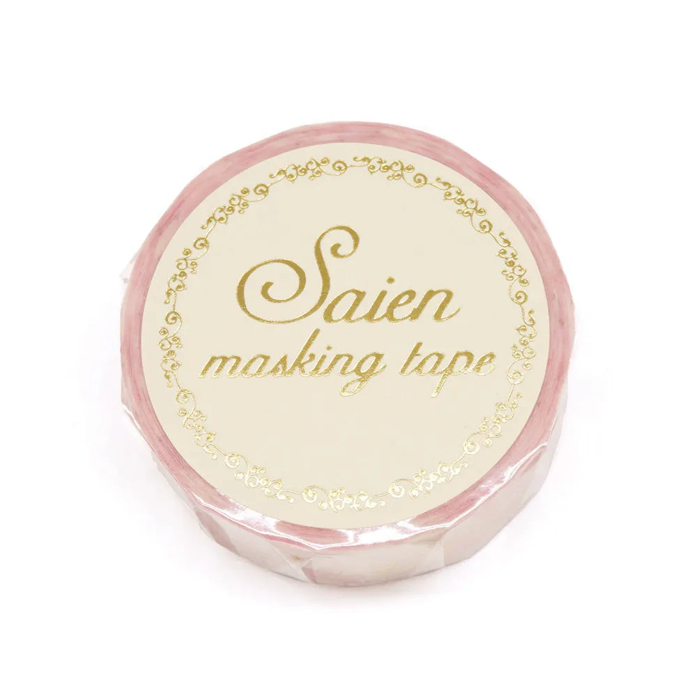 L2303-22 (預訂) SAIEN 春櫻 和紙燙金 MASKING TAPE ; (Pre-order) SAIEN's cherry blossom washi masking tape