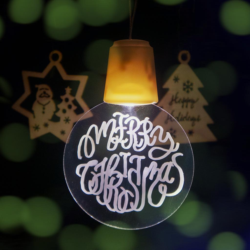 R2211-004 手寫西洋書法 LED 聖誕燈吊飾 (D)