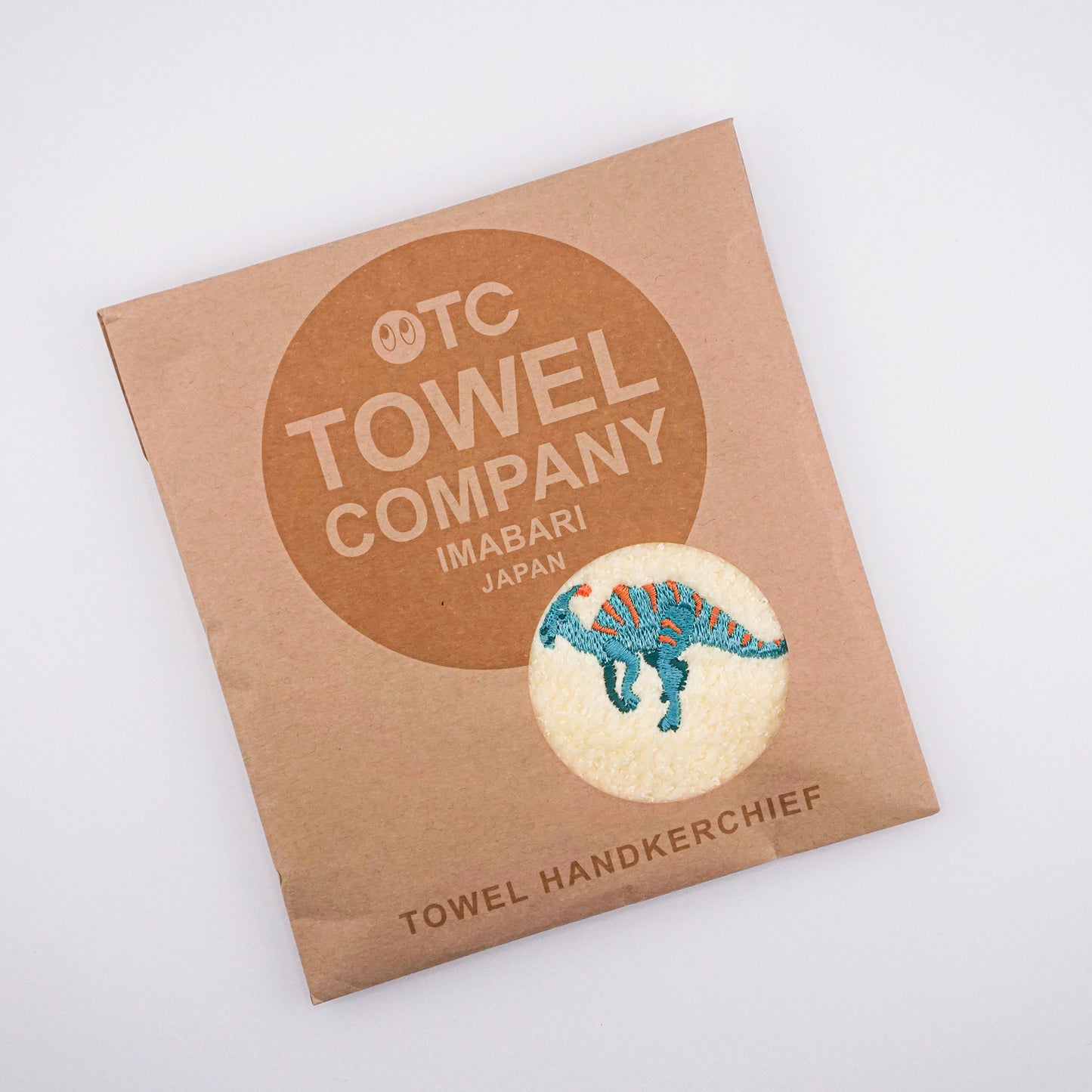 L221102 (現貨) 日本製 今治 x OTC 動物圖案方巾 (恐龍) ; Imabari x OTC handkerchief in "Dinosaur" pattern