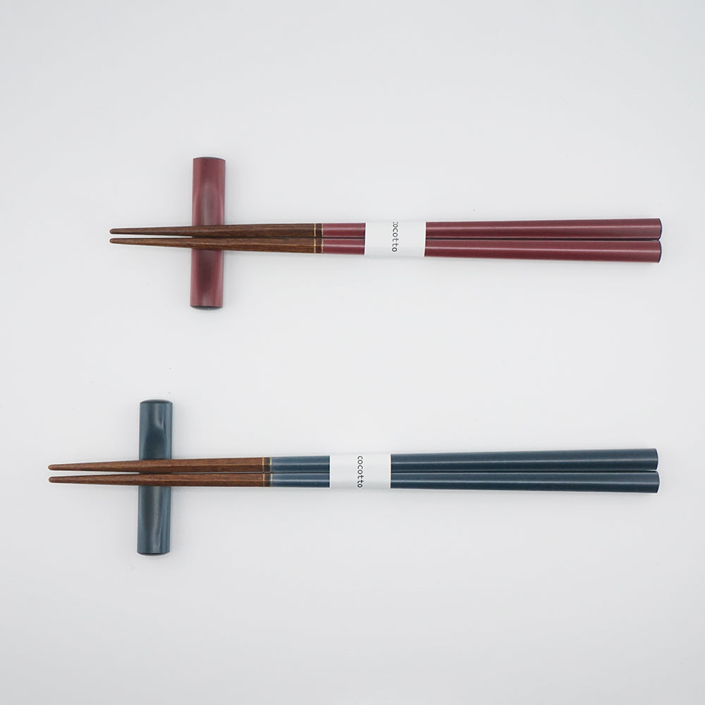 L2212-10 (預訂) 日本製天然木筷子連筷子托套裝