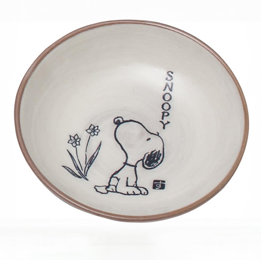 L2310-19  (預訂) 日本製 萬古燒 SNOOPY和風飯碗 ; SNOOPY Japanese Style bowl in Maruyoshi Touki