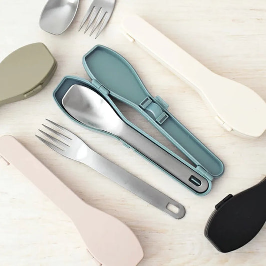 L240404  日本製 超輕巧盒裝便携餐具 ; Lightweight Japanese style cutlery set