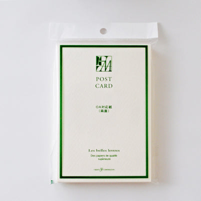 L2306-27  (預訂) 日本製 CREATE CORPORATION POST CARD (米黃色) 50 張 - 有紋 ; Postcard with texture in off-white color (50pcs)