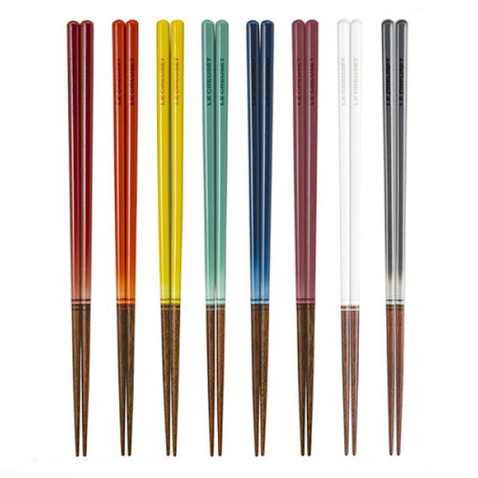 L2306-03 (預訂) 日本製 LE CREUSET 23cm 天然木筷子 (8 色) 【日本限定】; LE CREUSET natual wood 23 cm chopsticks (Japan limited edition)