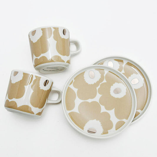 L2306-11 (預訂) marimekko “Unikko” 陶瓷杯和碟子套裝【日本限定】; marimekko "Unikko" mug & plate gift set (Japan limited edition)