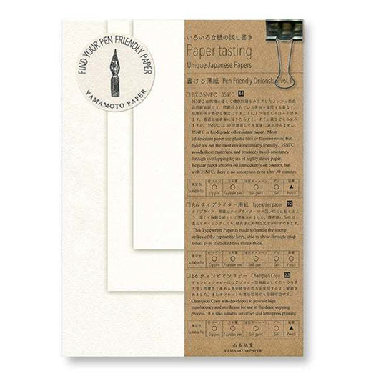 L2306-33  (預訂) 日本製 山本紙業 YAMAMOTO Paper tasting Pen Friendly Onionskin