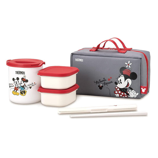 L2309-02  (預訂) 日本製 THERMO 保溫及便當盒 LUNCH BOX 套裝 (Mickey / Miffy) ; THERMO LUNCH BOX SET (Mickey / Miffy)