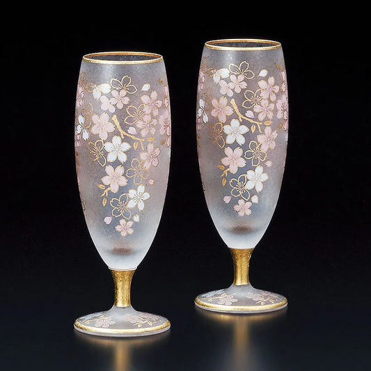 L2303-02 日本製 EL DORADO 櫻花系列清酒杯 (禮盒套裝) ; EL DORADO sake glass in sakura pattern (gift set)