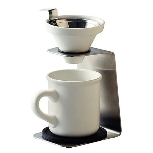 L230509 (預訂) 陶瓷滴漏咖啡神器 (白/黑色)；(Pre-order) Ceramic drip coffee stand (White/Black)