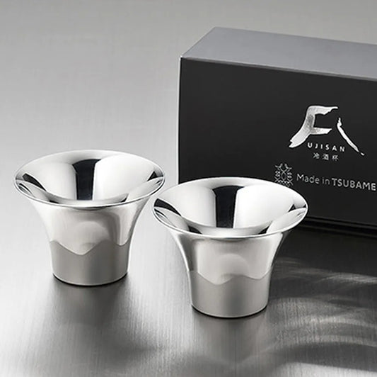 L230506 (預訂) 日本製 富士山積雪造型冷凍清酒杯 (兩隻套裝 ) ；(Pre-order) Handcrafted Fuji-san cold sake cups  (in pairs)
