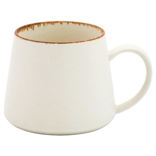 L2211-016 (預訂) 日本製 美濃燒米白啡邊馬克杯 ; (Pre-order) Mino-yaki coffee mug in off white colour
