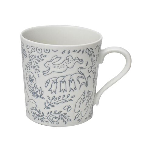 L2211-015 (預訂) 日本製 美濃焼馬克杯 (歐陸花紋圖案) ; (Pre-order) Mino-yaki coffee mug in European floral pattern