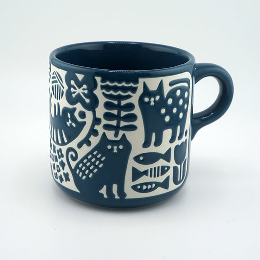 L2211-008 (預訂) POCORI 馬克杯 (貓貓圖案) ; (Pre-order) POCORI coffee mug in meow-ment patterns